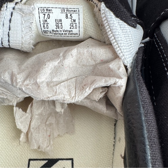 Vans Black and White Slip-On Loafers with Elastic Panels - Picture 5 of 5